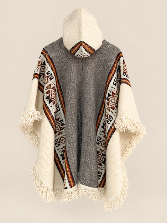Mariela Poncho — Gray & Cream