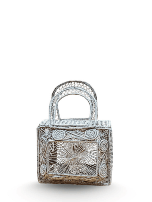 Cofrecito handmade rattan bag with woven design