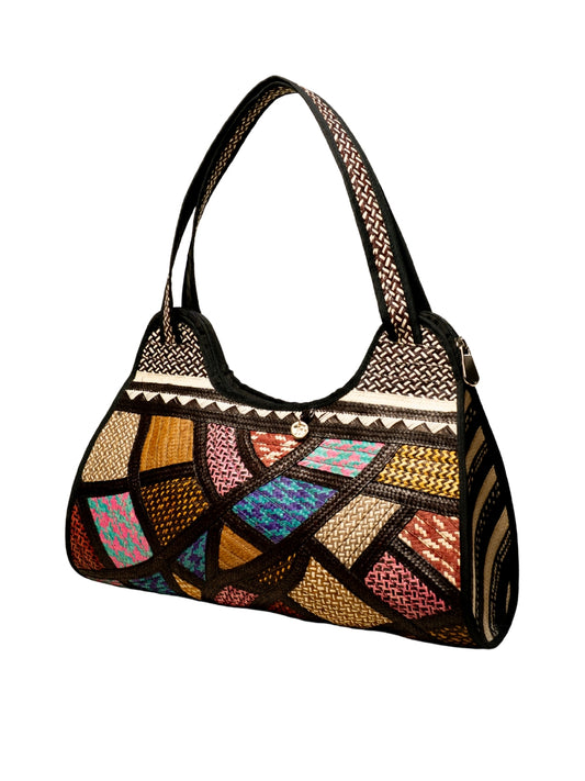 Handwoven bag inspired by Colombian artisan crafts