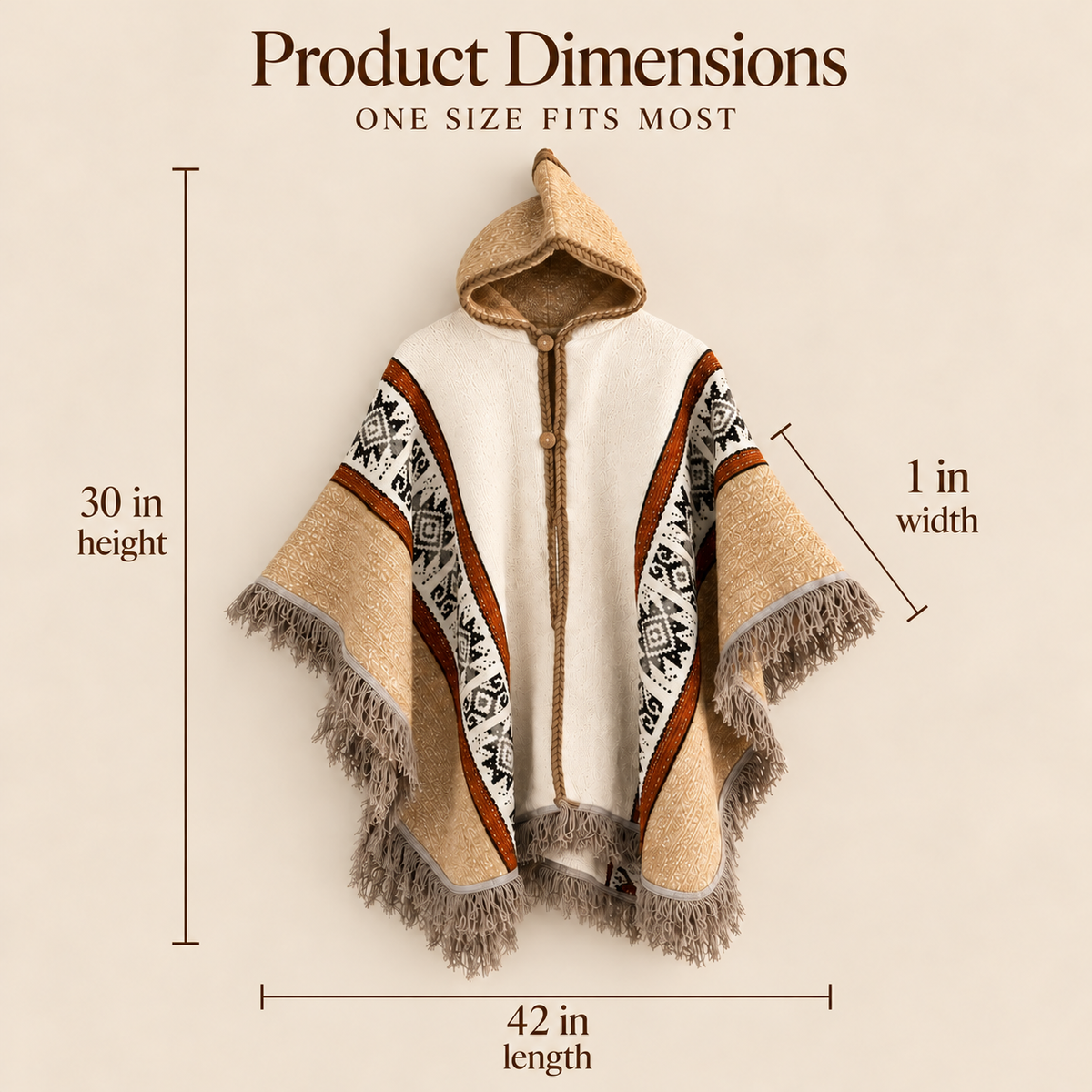 Isabela Poncho — Cream