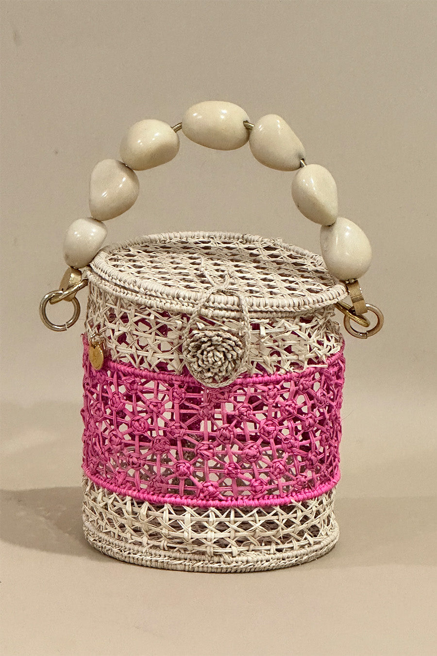 Palma Rosa Straw Bag