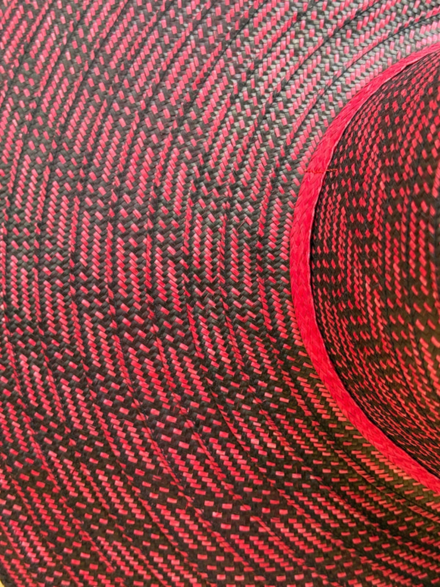Handwoven hat inspired by Colombian artisan crafts