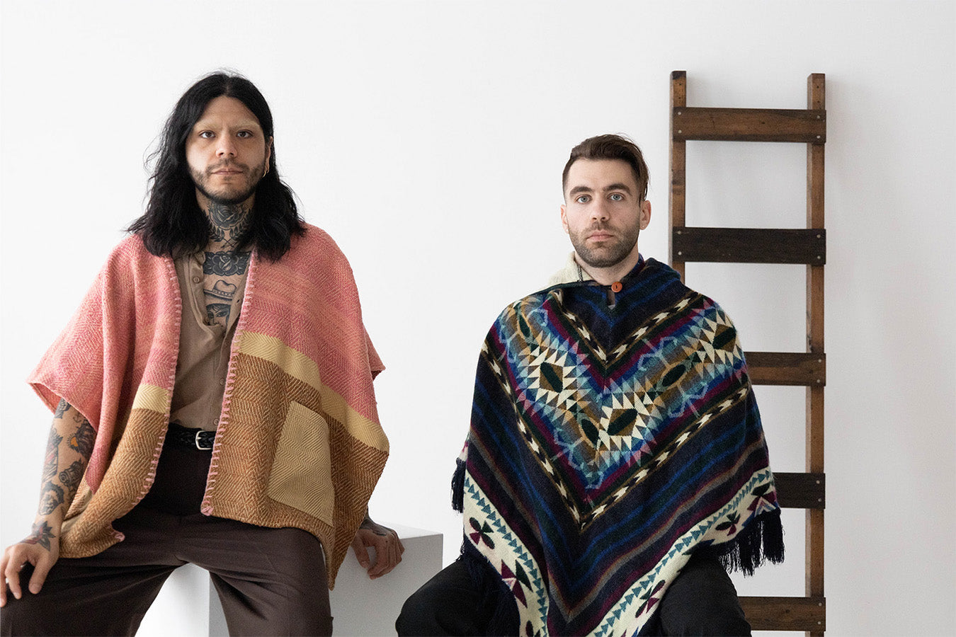 Rosadito Wool Poncho
