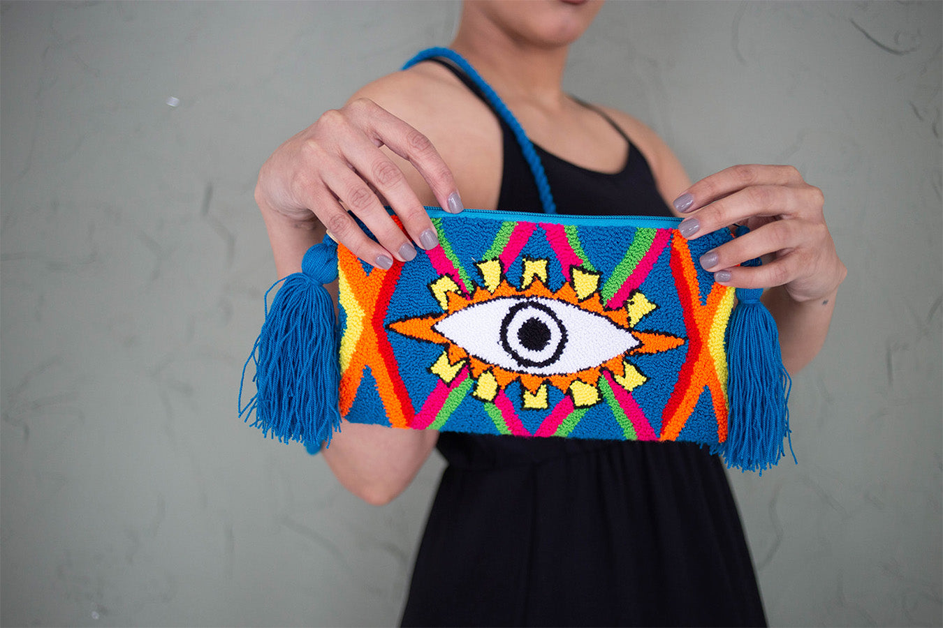 Blue Evil Eye Bag