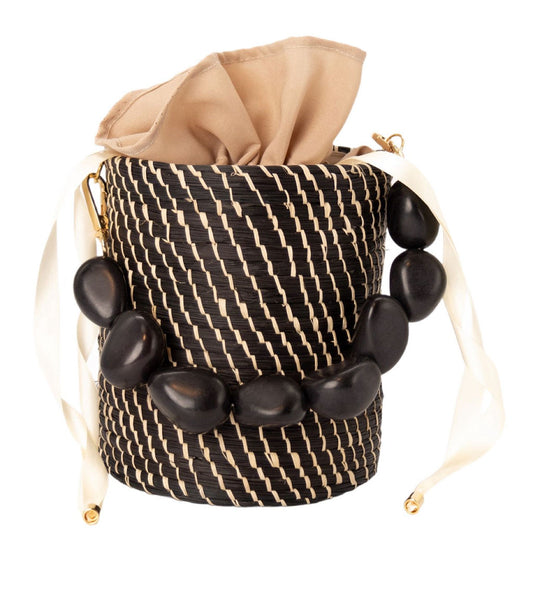 Ebony River Rattan Bag