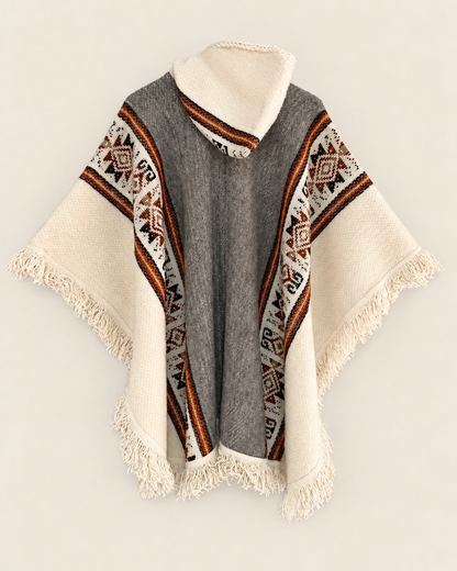 Mariela Poncho — Gray & Cream