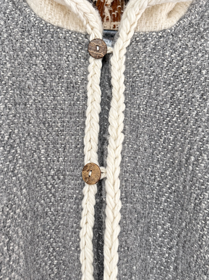 Mariela Poncho — Gray & Cream