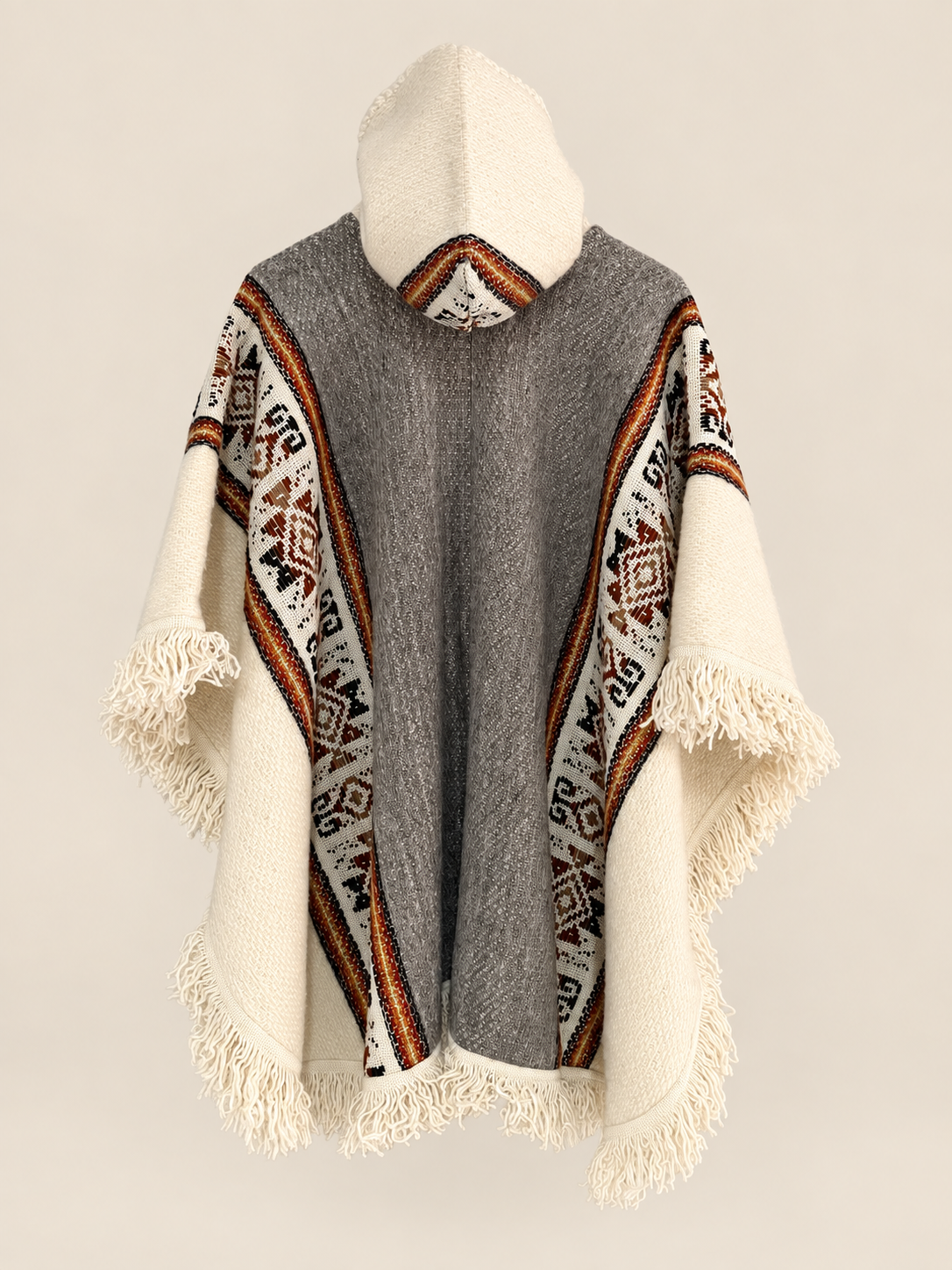 Mariela Poncho — Gray & Cream