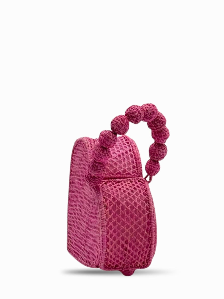 Artisan woven handbag with lightweight construction