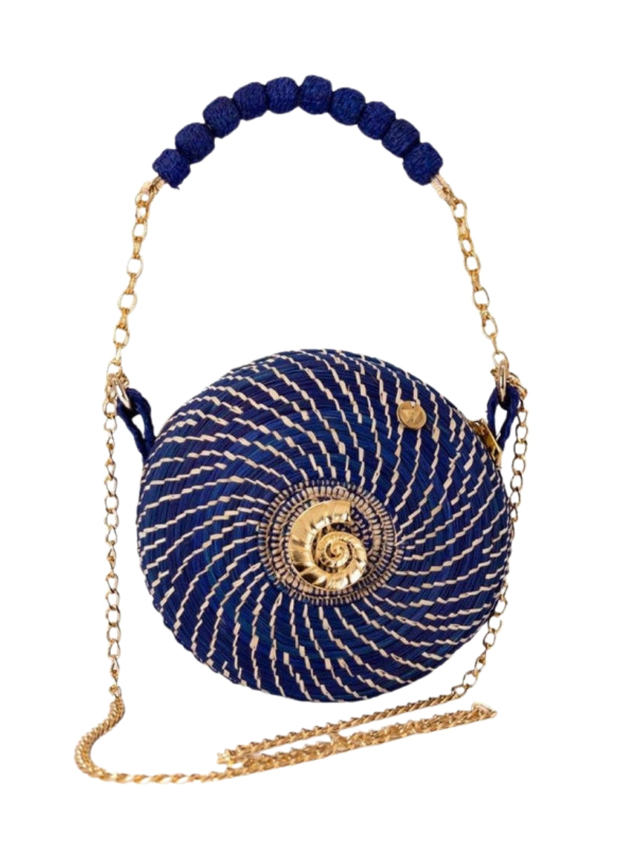 Handmade rattan bag with natural texture