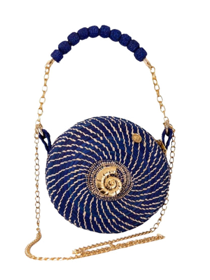 Handmade rattan bag with natural texture