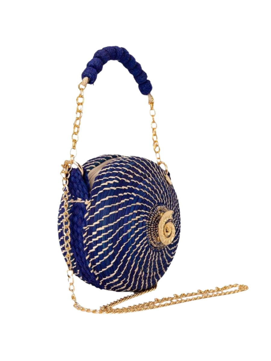 Artisan-made woven rattan shoulder bag