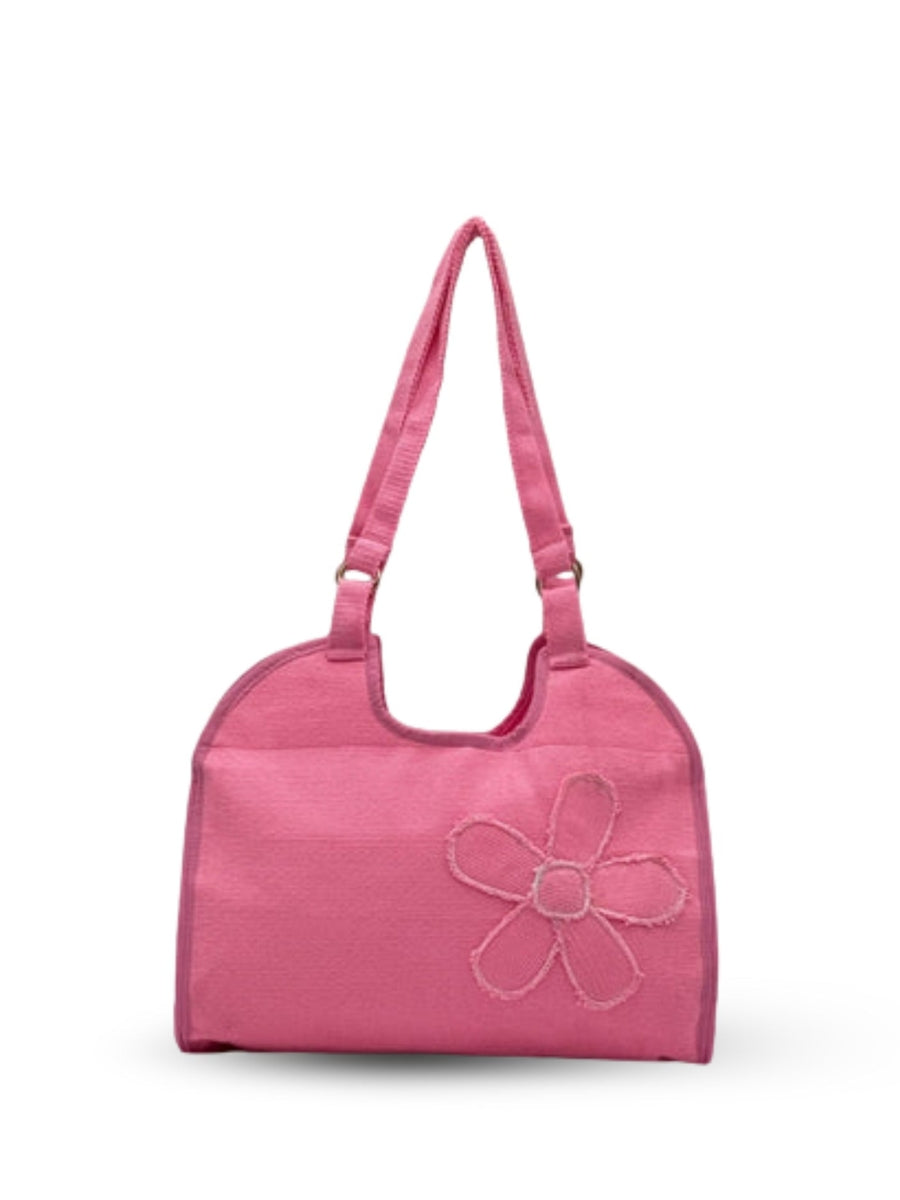 Blush Tropic shoulder bags for women with handwoven design