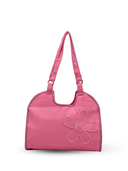 Blush Tropic shoulder bags for women with handwoven design