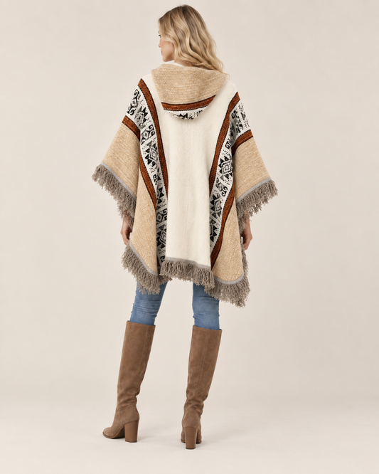 Isabela Poncho — Cream