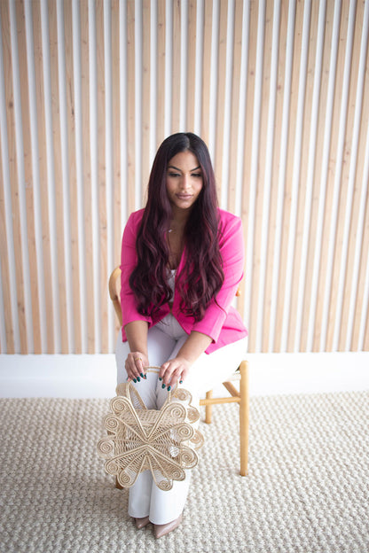 Cecily Woven Rattan Bag