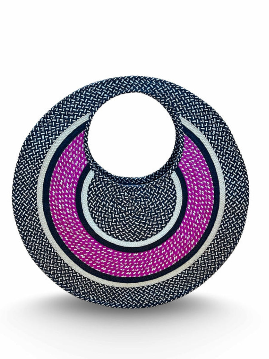Handwoven bag with traditional weaving pattern