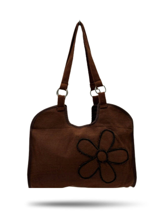 Handwoven tote bag front view
