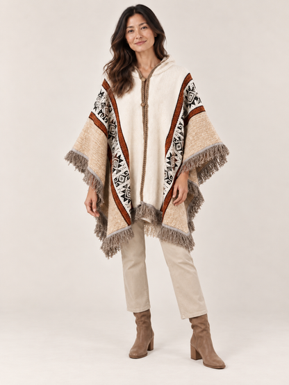 Isabela Poncho — Cream