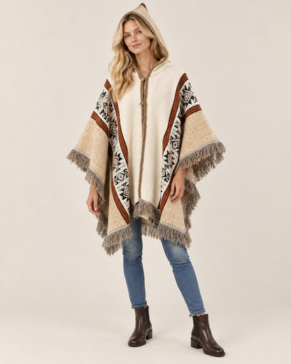 Isabela Poncho — Cream