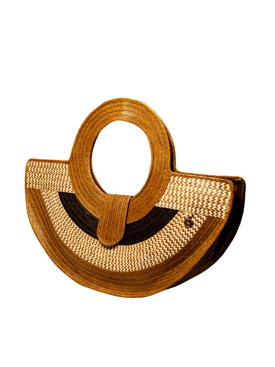 Palm bag featuring traditional artisan artistry