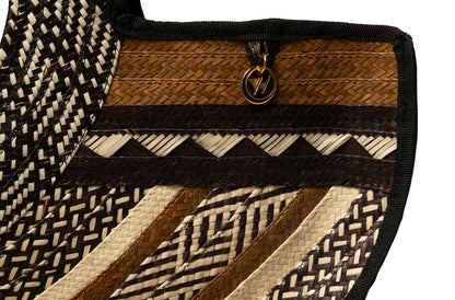 Handwoven palm leaf bag inspired by Colombian heritage