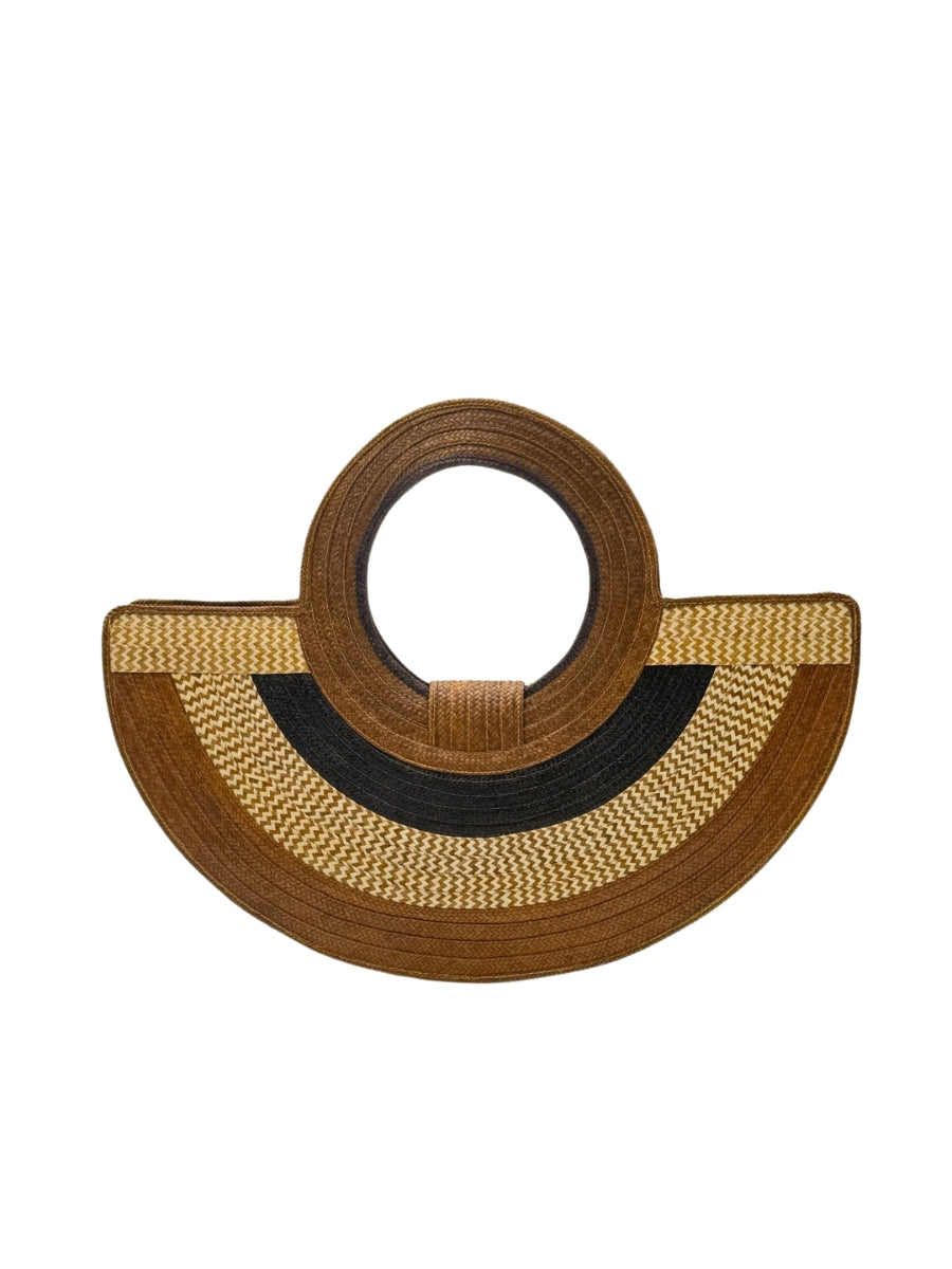Handmade palm bag inspired by Colombian artisan crafts