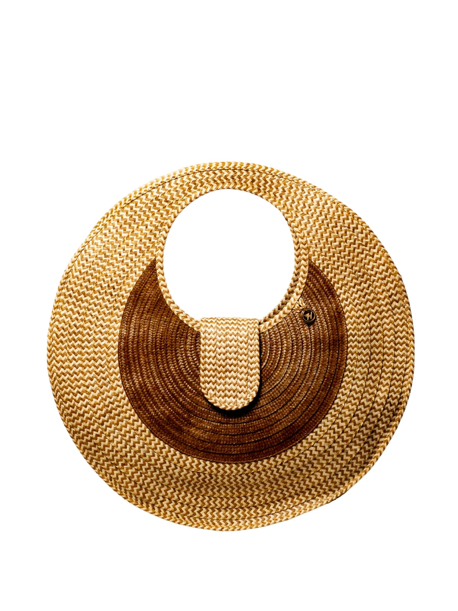 Handwoven bag with traditional weaving pattern
