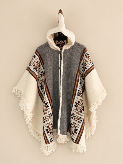 Mariela Poncho — Gray & Cream