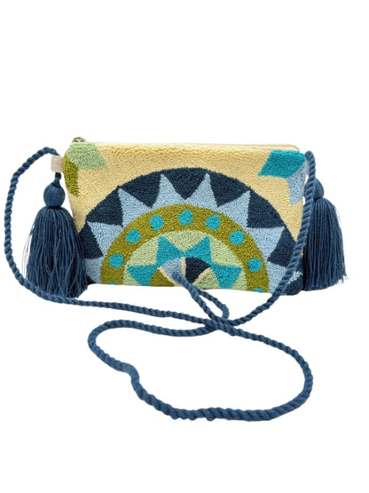 Handmade crossbody clutch inspired by artisan crafts