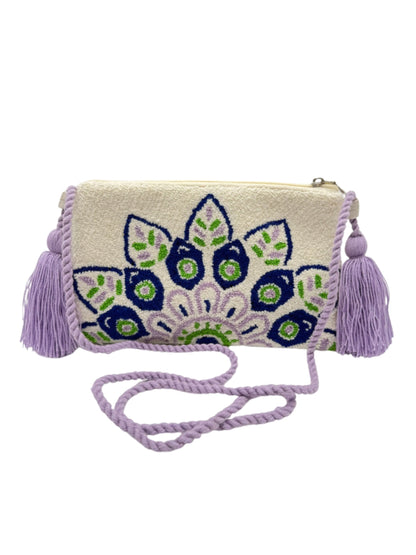 Handcrafted woven crossbody clutch for casual wear