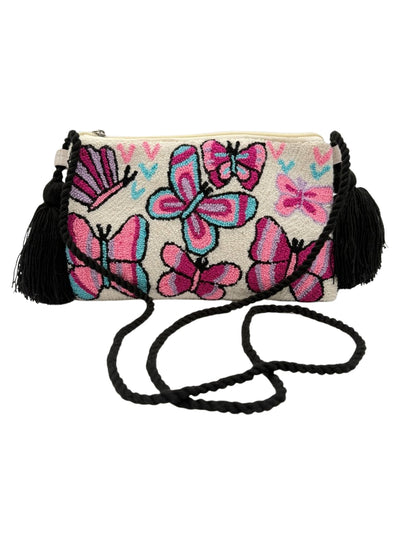 Handmade evil eye crossbody clutch bag