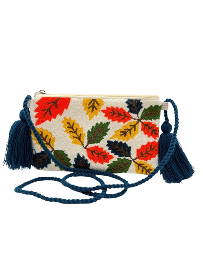 Artisan-made crossbody clutch bag with unique design