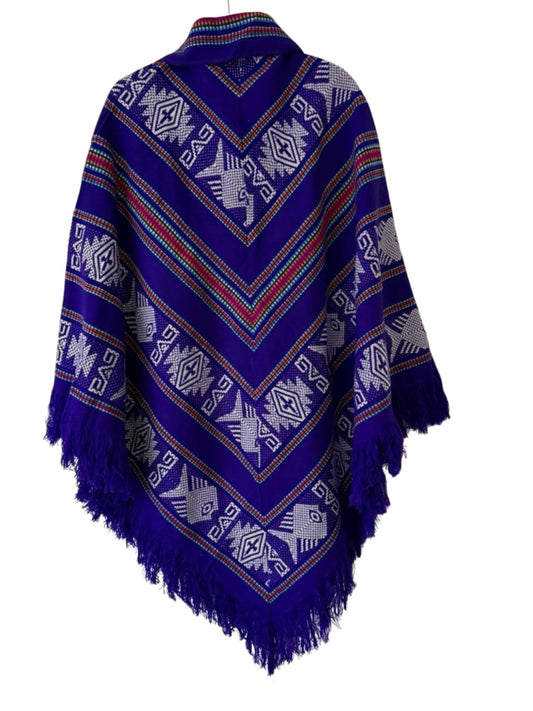 Handmade ponchos with soft woven texture