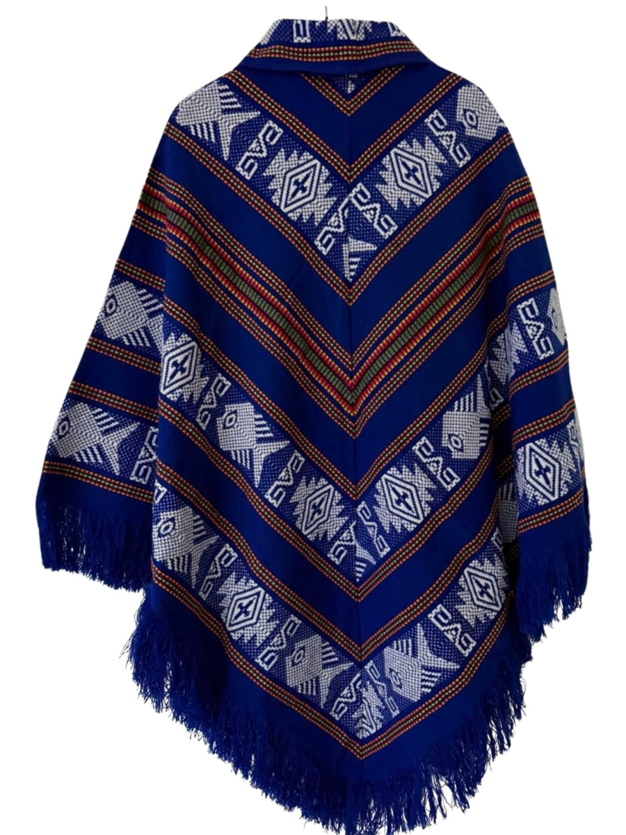 Eco-friendly handmade alpaca poncho for cooler weather