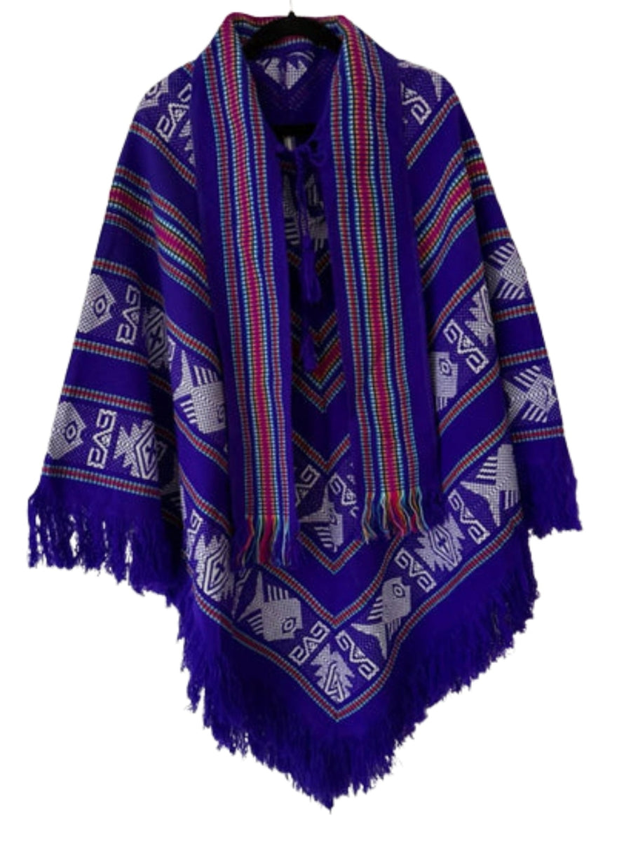 Handmade ponchos crafted from cruelty-free alpaca wool