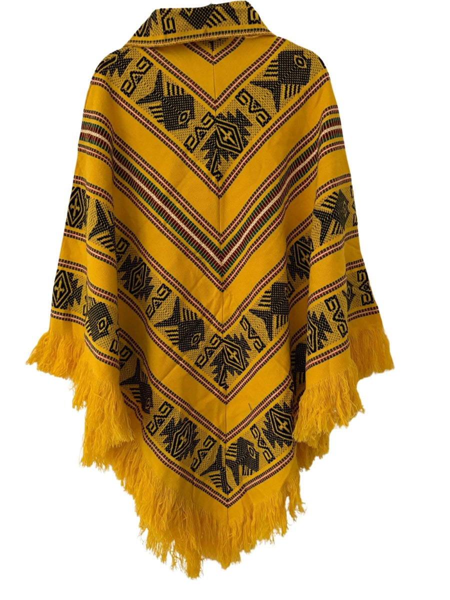 Handmade poncho with traditional artisan craftsmanship