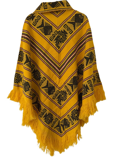 Handmade poncho with traditional artisan craftsmanship