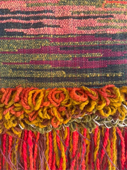 Handmade Colombian wall art with natural textures