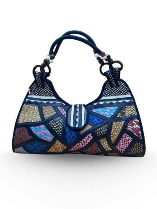 Hummingbird bag with handwoven design