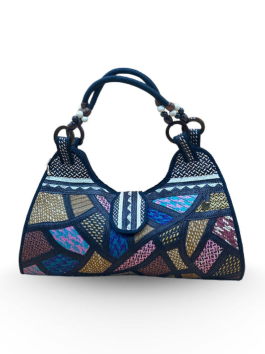 Handwoven bag inspired by Colombian artisan crafts