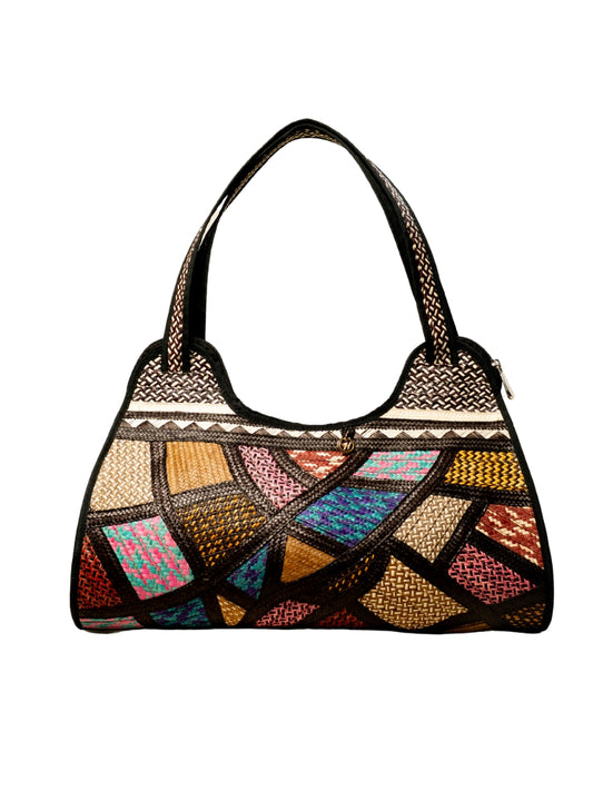 Hummingbird bag with handwoven design
