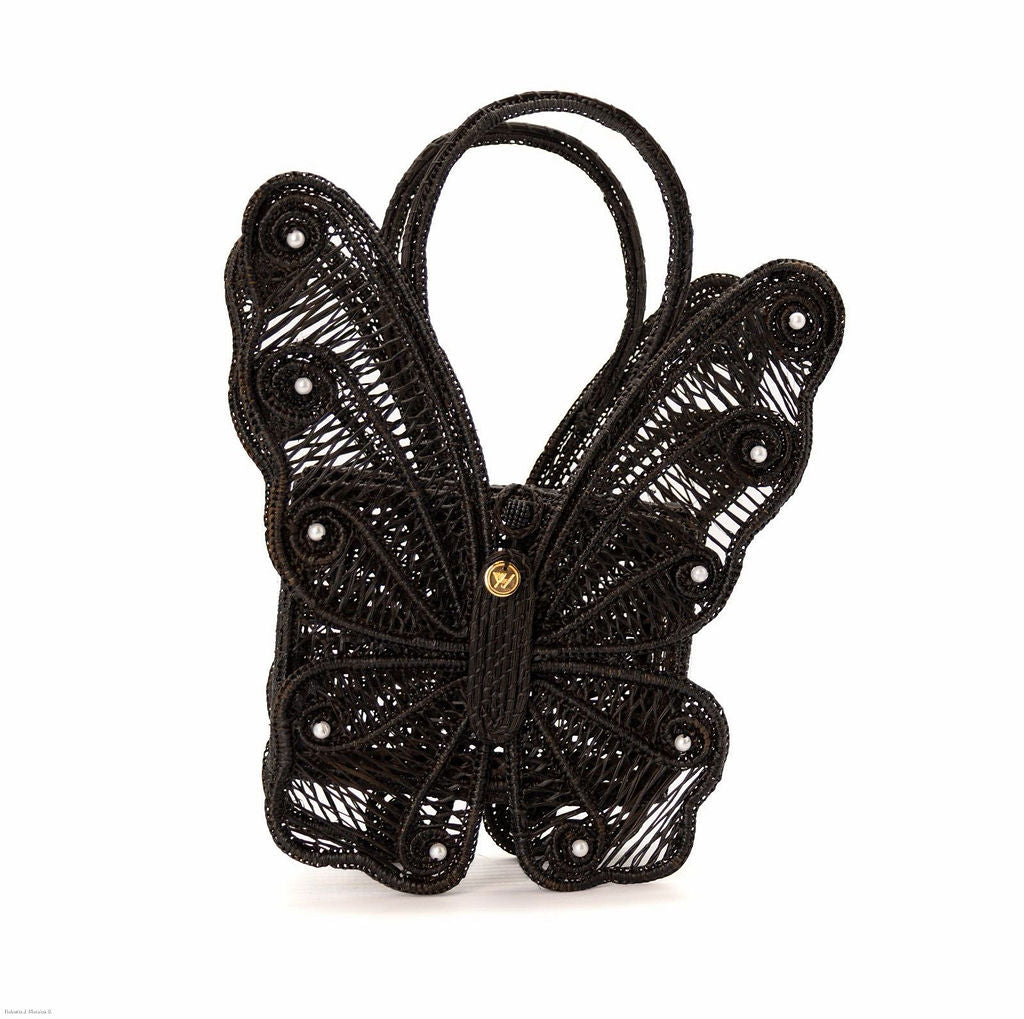 Monarka Butterfly Rattan Bag