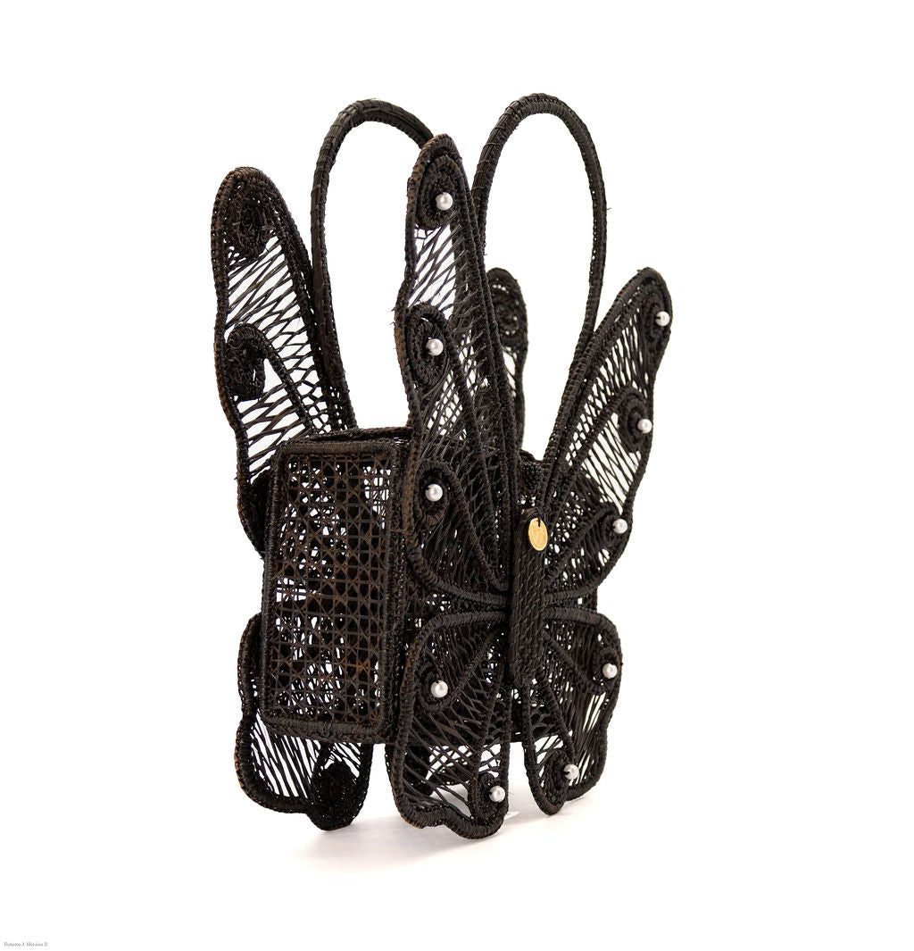Monarka Butterfly Rattan Bag