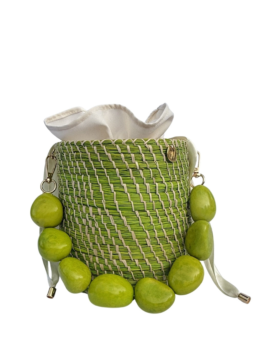 Jada Handmade Rattan Bucket Bag
