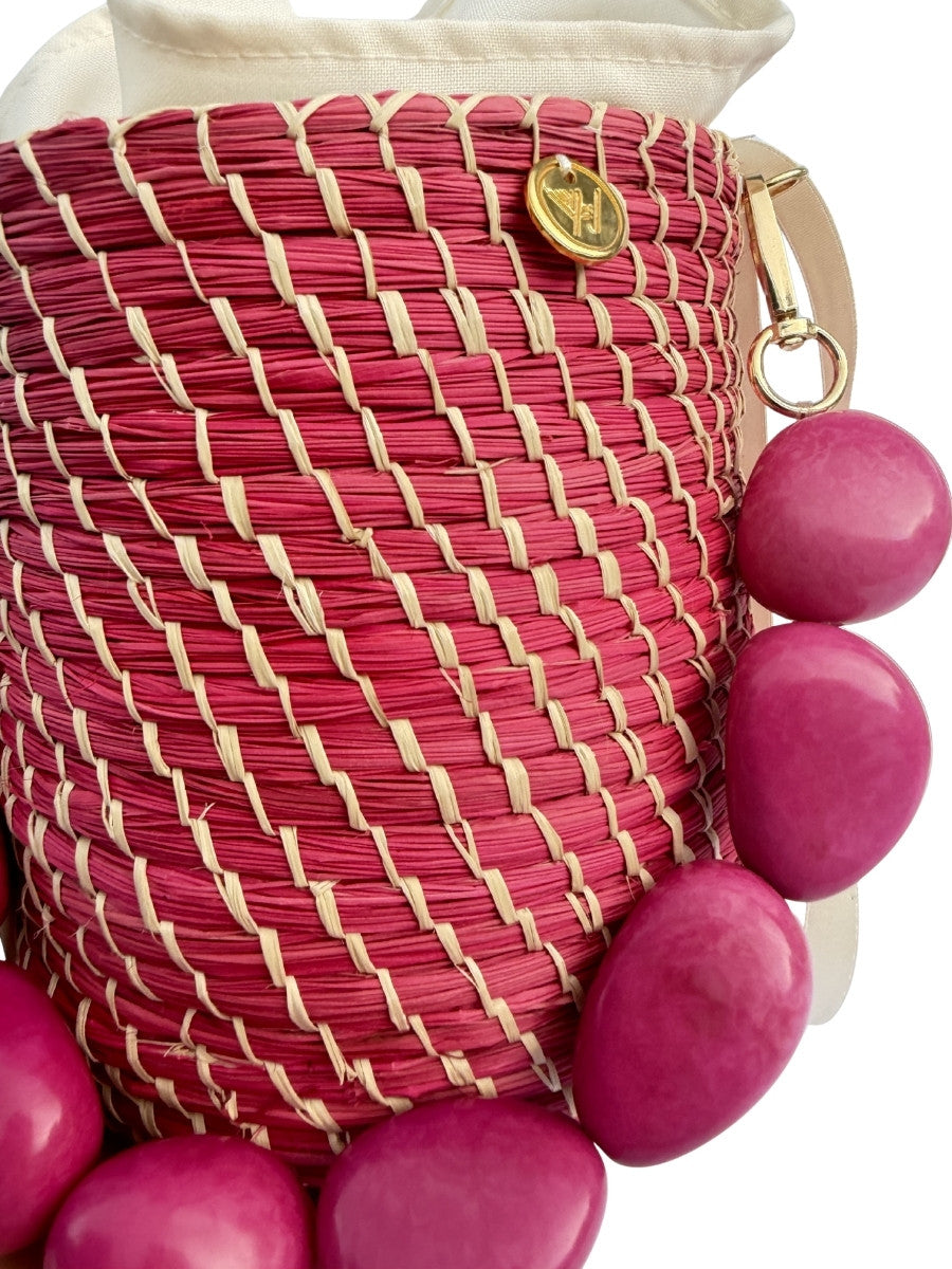 Jada Handmade Rattan Bucket Bag