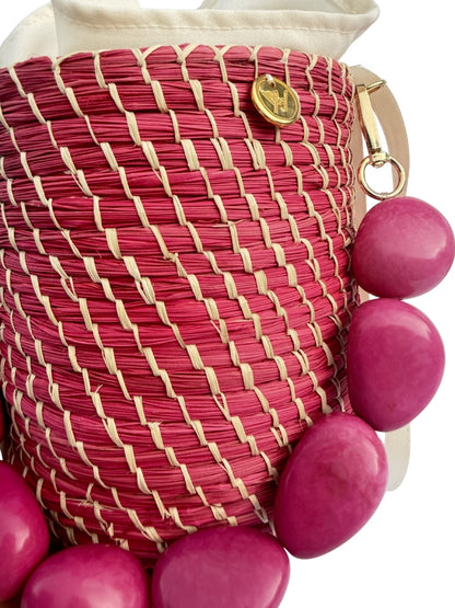 Jada Handmade Rattan Bucket Bag