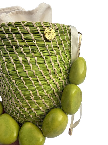 Jada Handmade Rattan Bucket Bag