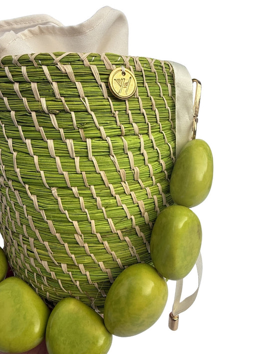 Jada Handmade Rattan Bucket Bag