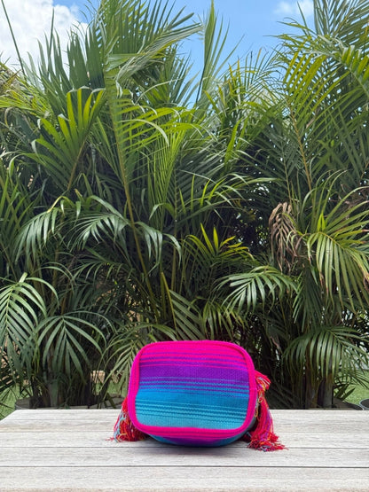 Handmade tote bag styled for casual everyday use